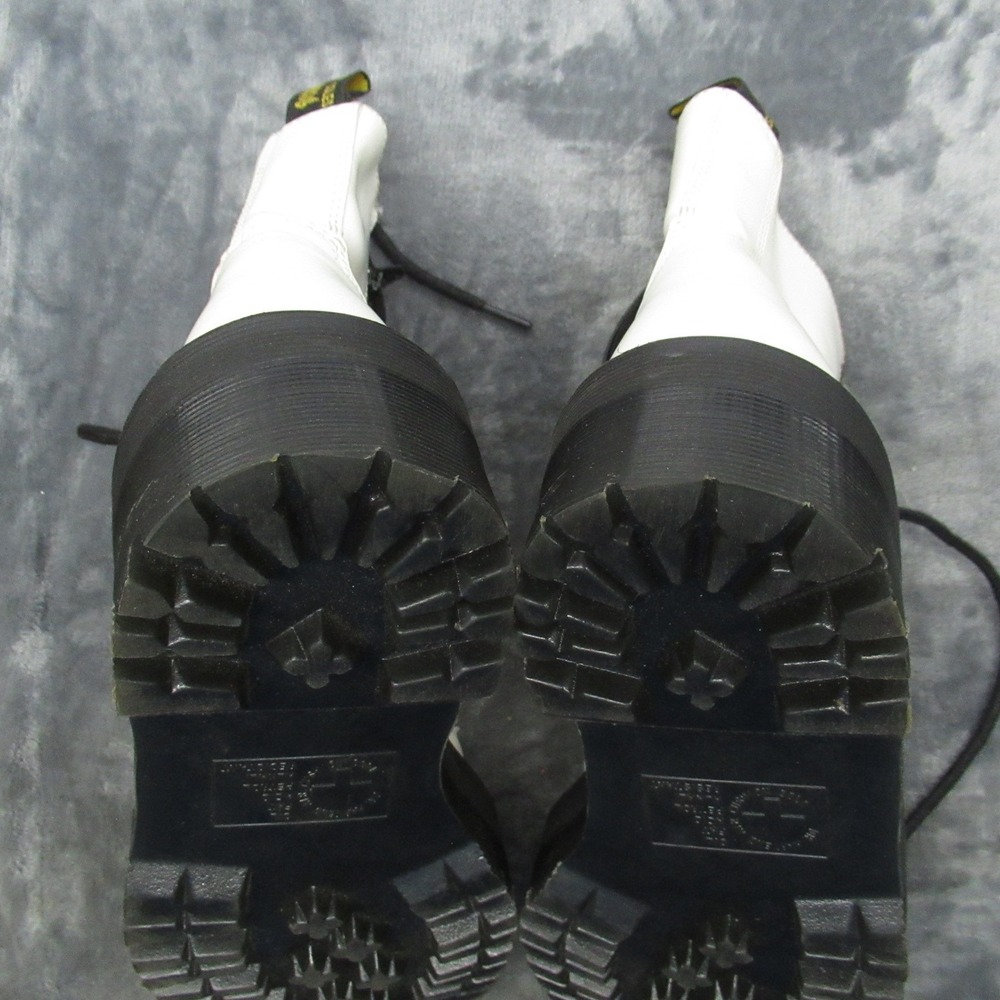 Dr Martens Unisex 8W 7M Jadon Boots White Leather Platform Chunky Combat READ - Picture 15 of 16